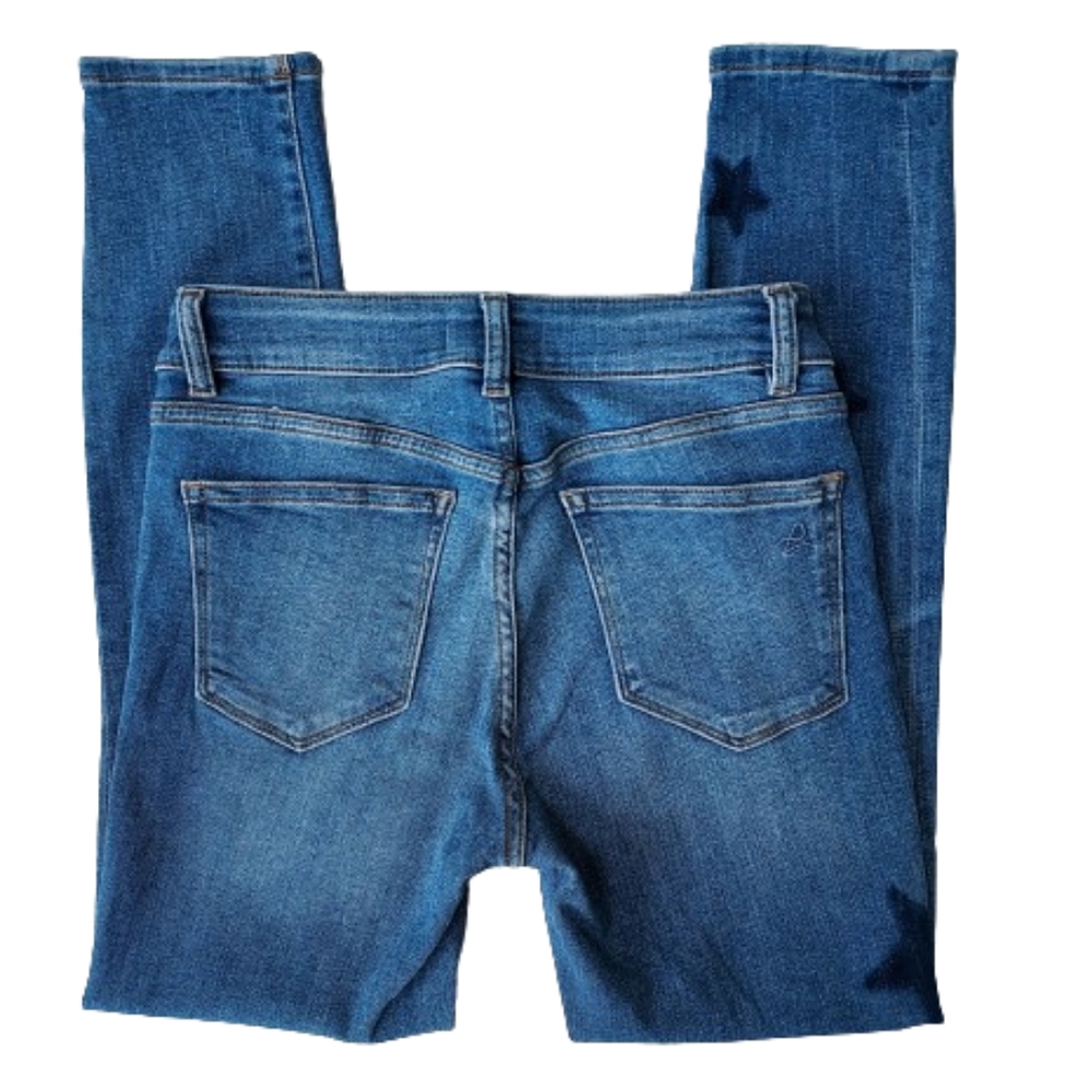 DL1961 Florence Cropped Denim Jeans Size 26 Star Print - Picture 6 of 10